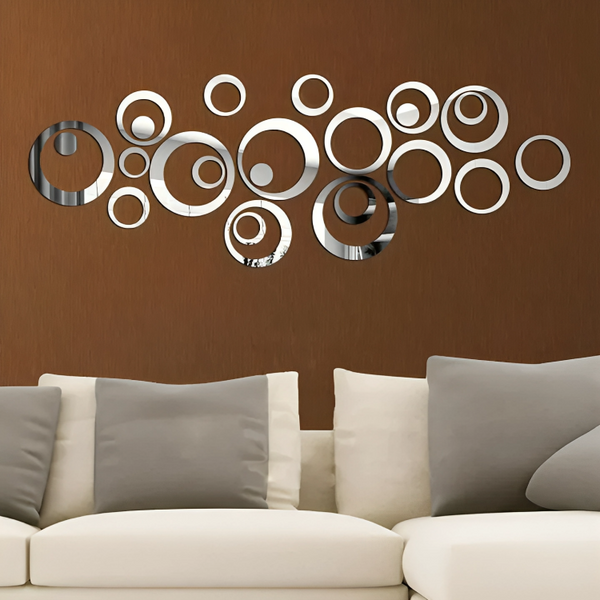 🏡 Acrylic Mirror Wall Art – 24Pcs of Stunning 3D Stickers for Living Room Décor